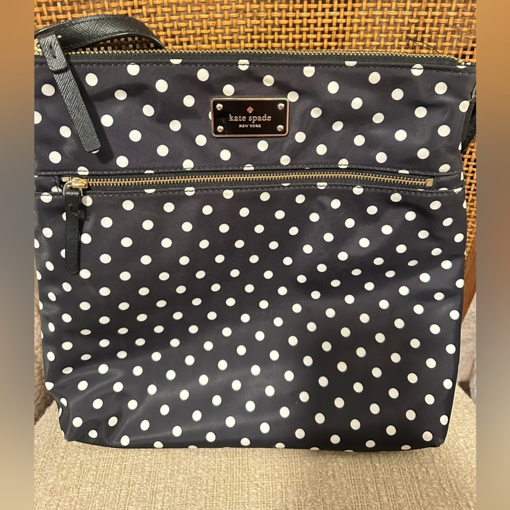 Kate Spade Black and White Polka Dot Crossbody Bag